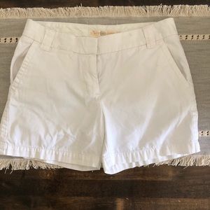J.CREW CHINO CLASSIC TWIN SHORTS (White)